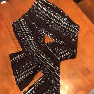 Bell bottom printed pants